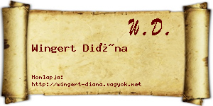 Wingert Diána névjegykártya